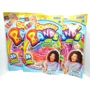 New Lot of 6 Squiggly Bands Zoo Farm Lift Bands Kids Toy Bracelet Craft